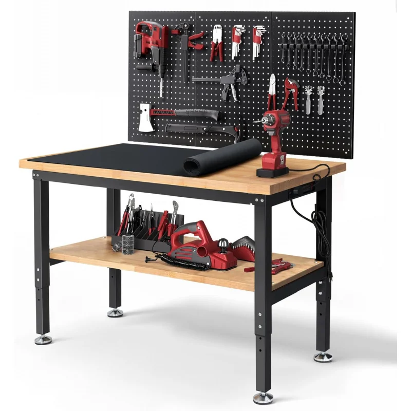 Workbench Woodworking - Stół roboczy do garażu z regulowaną