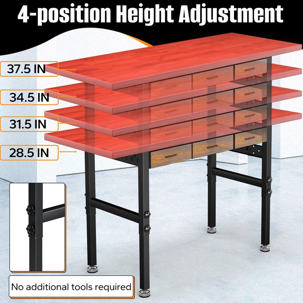 Biurko warsztatowe z regulowan – Workbench Woodworking recenzja i cena