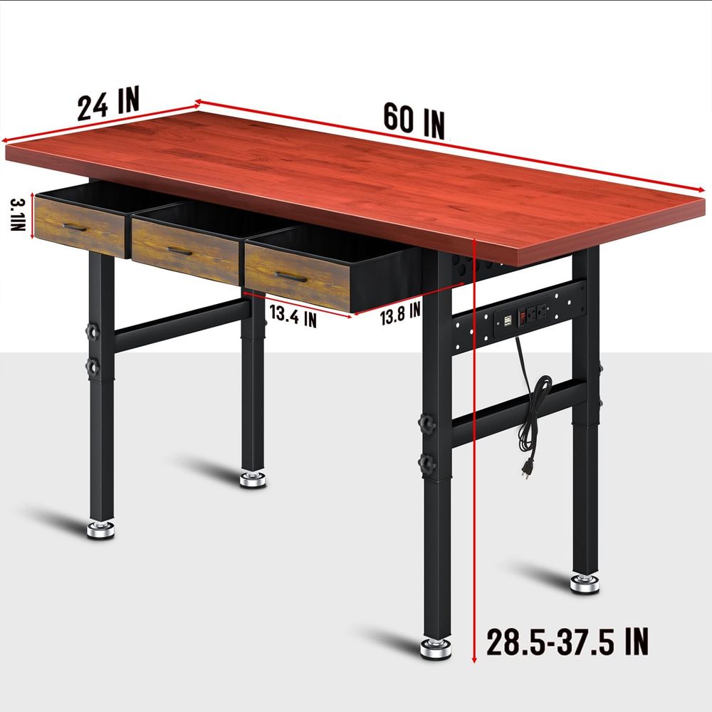 Biurko warsztatowe z regulowan – Workbench Woodworking recenzja i cena