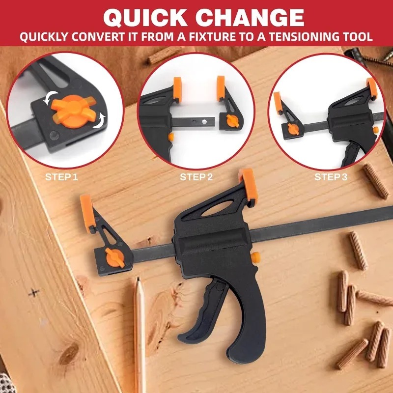 Szybkozacisk stolarski 4 cale, – Woodworking Z Clips recenzja i cena